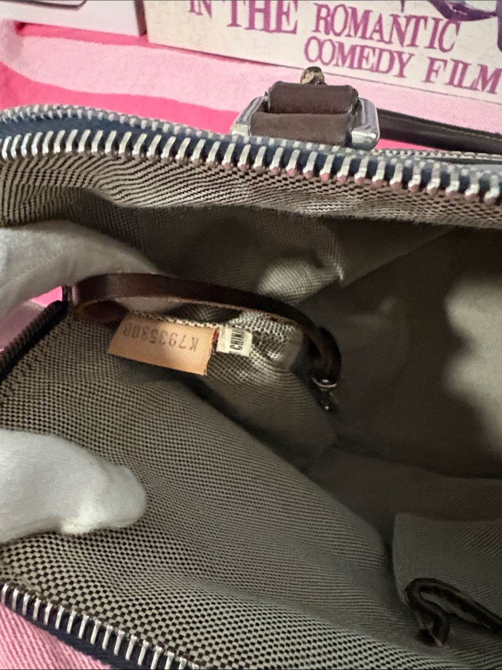 Dooney & Bourke denim blue Logo Satchel with Brown Trim and Matching Wristlet - Picture 12 of 15